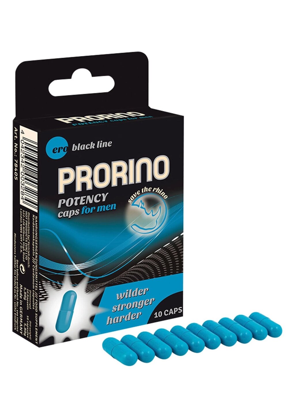 Капсули для потенції PRORINO Premium Caps for man (ціна за пачку, 10 штук) від компанії Інтернет магазин Персик - фото 1