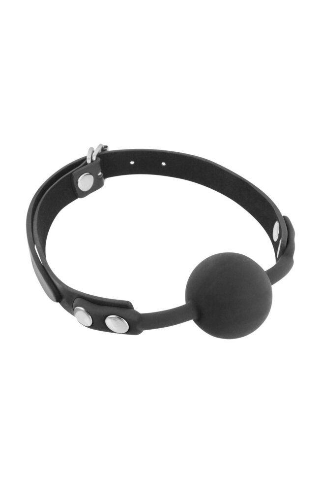 Класичний кляп з силіконовим кулькою Fetish Tentation Silicone Gag Ball Black від компанії Інтернет магазин Персик - фото 1