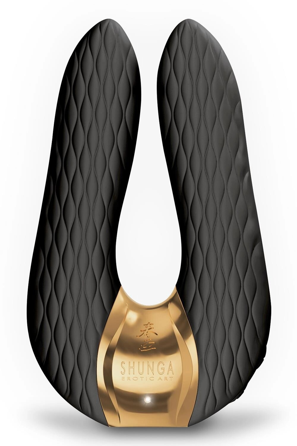 Кліторальний вібратор чорного кольору Shunga Aiko, 10.5 см х 6.5 см від компанії Інтернет магазин Персик - фото 1