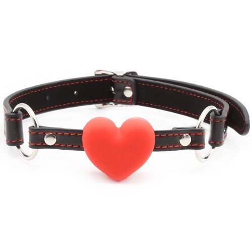 Кляп DS Fetish Mouth gag heart red/black від компанії Інтернет магазин Персик - фото 1