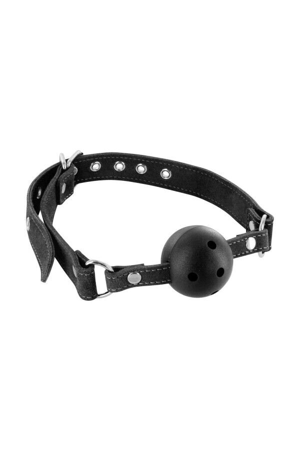 Кляп Fetish Tentation Premium Leather gag with stiff ball від компанії Інтернет магазин Персик - фото 1