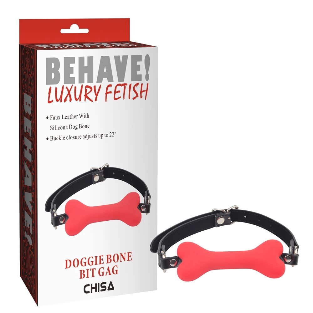 Кляп кісточка Chisa Behave Doggle Bone Bit Gag Red від компанії Інтернет магазин Персик - фото 1