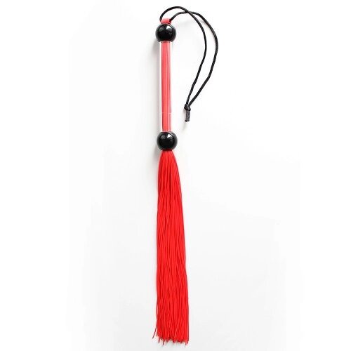 Кнут червоний, ручка з кульок FLOGGER, 39 см від компанії Інтернет магазин Персик - фото 1