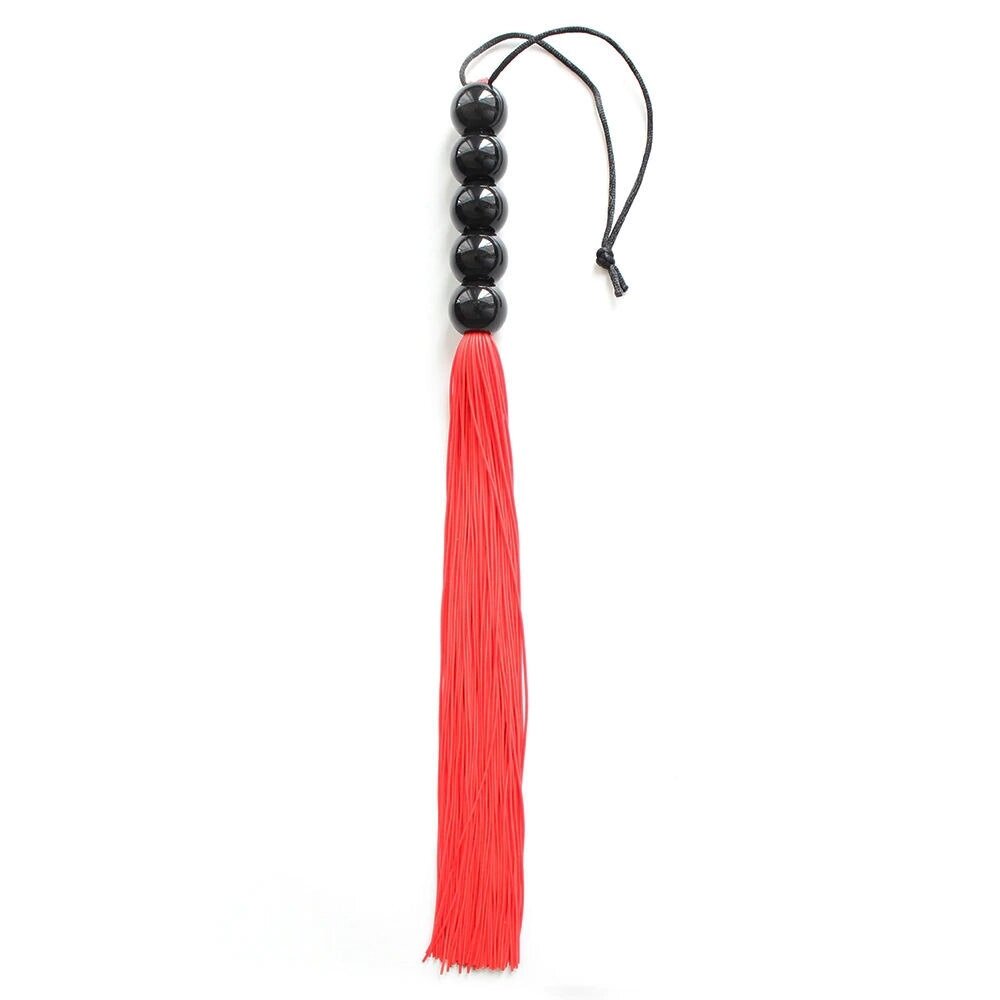 Кнут червоний, ручка з кульок FLOGGER, 45 см від компанії Інтернет магазин Персик - фото 1
