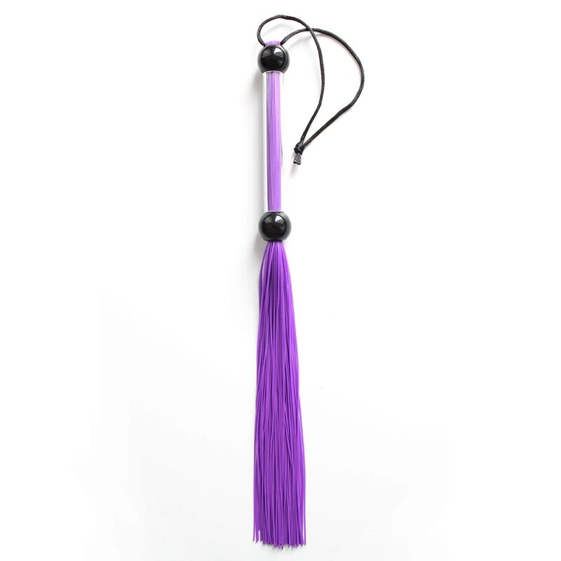 Кнут фіолетовий, ручка з кульок FLOGGER, 39 см від компанії Інтернет магазин Персик - фото 1