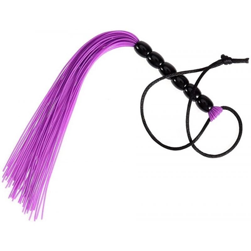 Кнут фіолетовий, ручка з кульок FLOGGER, 45 см від компанії Інтернет магазин Персик - фото 1