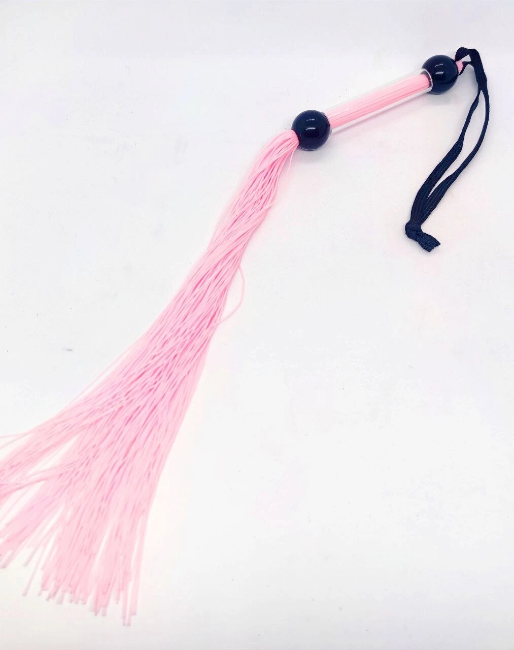 Кнут рожевий з прозорою ручкою 39 см від компанії Інтернет магазин Персик - фото 1