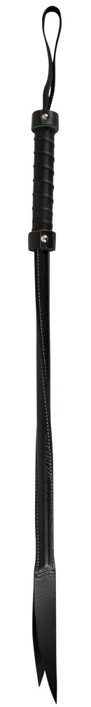 Кнут з роздвоєним кінчиком ZADO, шкіряний, чорний, 68 см від компанії Інтернет магазин Персик - фото 1