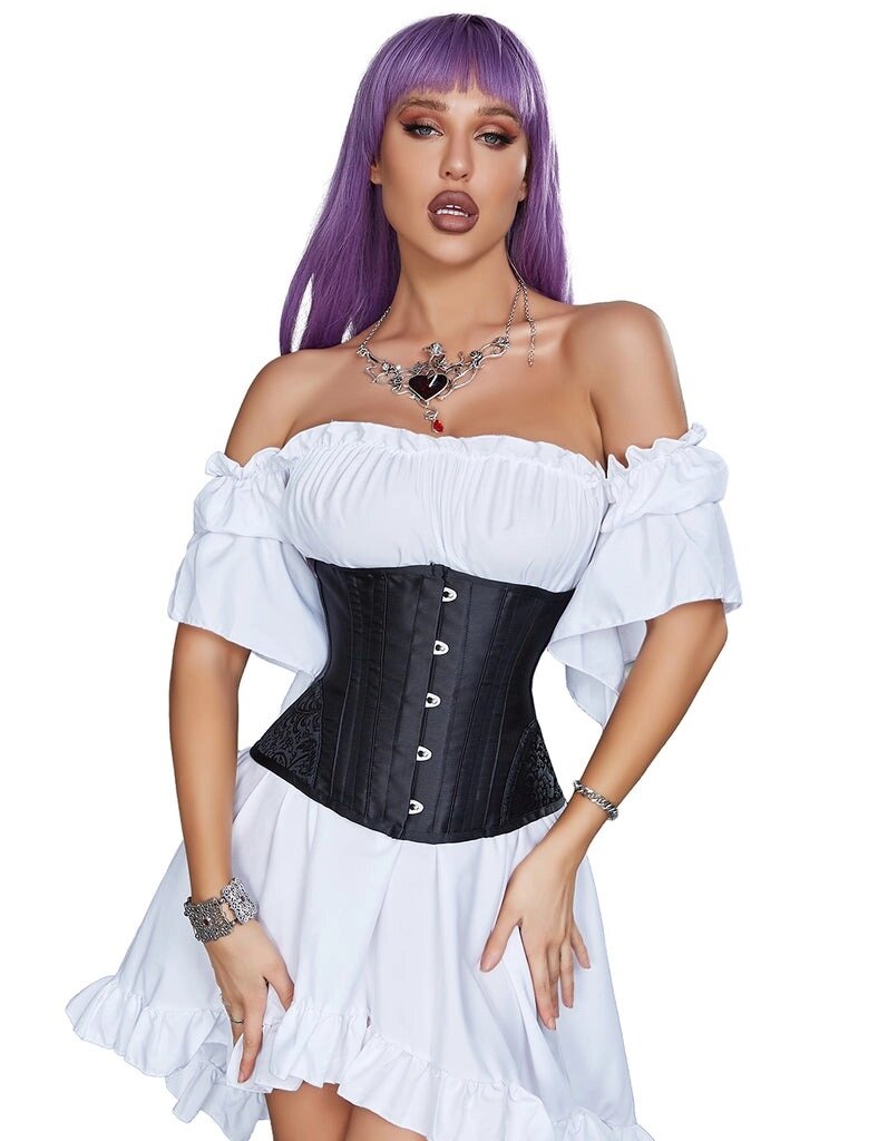 Корсет Star Night Corset з гачками та шнурівкою, чорний, M від компанії Інтернет магазин Персик - фото 1