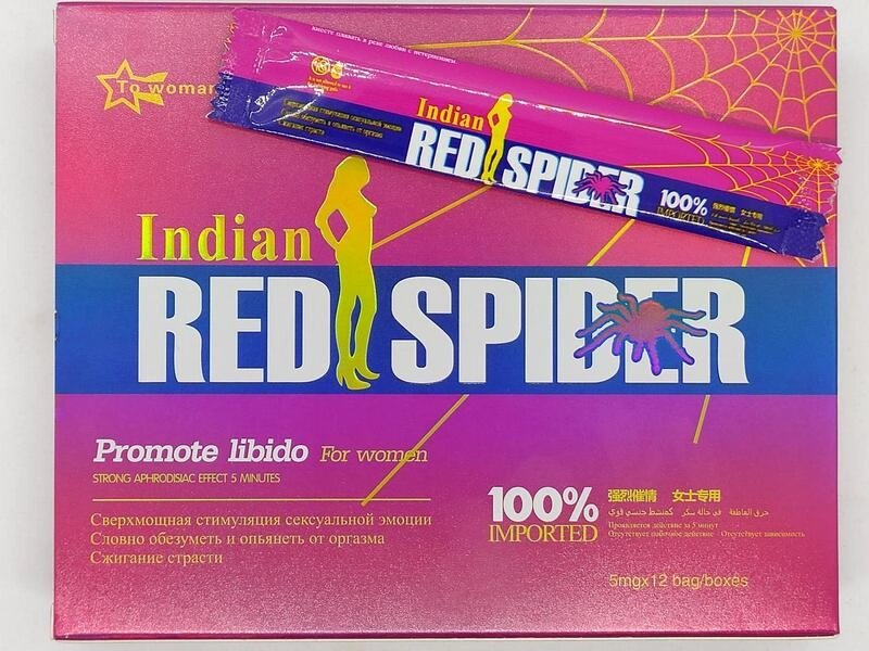 Краплі Червоний Павук жіночий збудник 5мл упаковка 12 шт від компанії Інтернет магазин Персик - фото 1