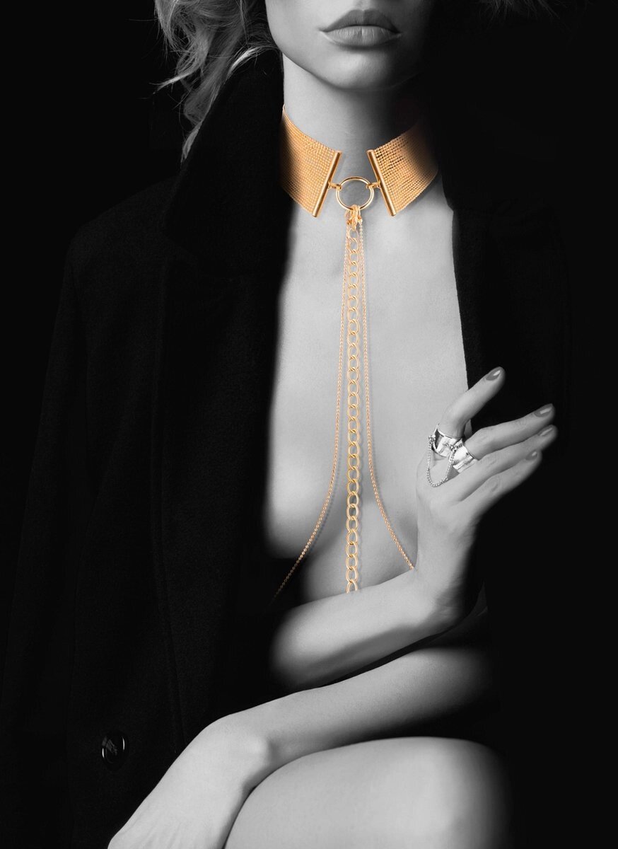 Ланцюговий комір Bijoux Indiscrets Mightique Collar - золото, ювелірні вироби для тіла від компанії Інтернет магазин Персик - фото 1