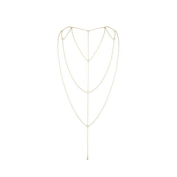 Ланцюжок для спини Bijoux Indiscrets Magnifique Back and Cleavage Chain - Gold, прикраса для тіла від компанії Інтернет магазин Персик - фото 1