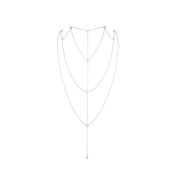 Ланцюжок для спини Bijoux Indiscrets Magnifique Back and Cleavage Chain - Silver, прикраса для тіла від компанії Інтернет магазин Персик - фото 1
