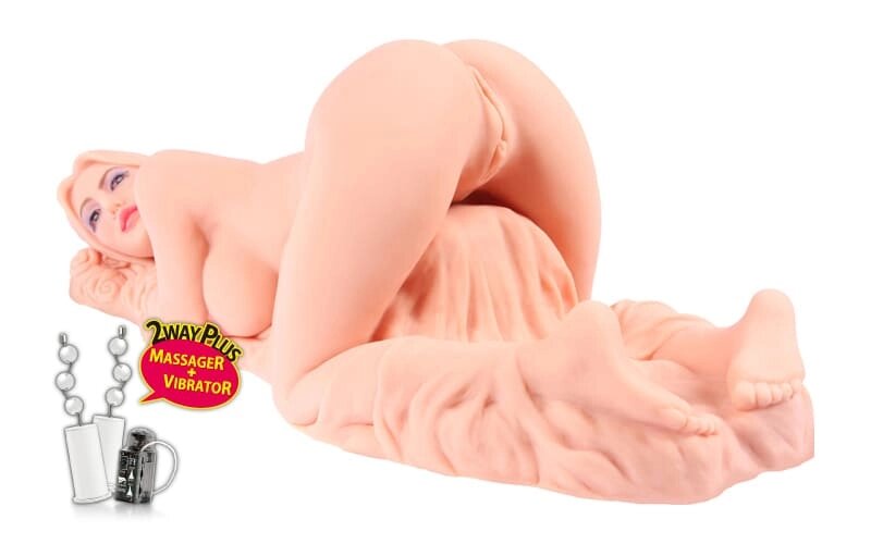 Лялька мастурбатора з вібраційною двома шлеєром Kokos valentina від компанії Інтернет магазин Персик - фото 1