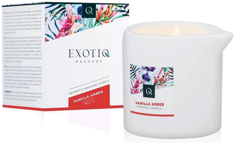 Масажна свічка Exotiq Massage Candle Vanilla 200g від компанії Інтернет магазин Персик - фото 1