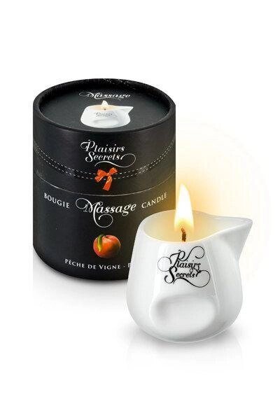 Масажна свічка Plaisirs Secrets Peach (80 мл) від компанії Інтернет магазин Персик - фото 1
