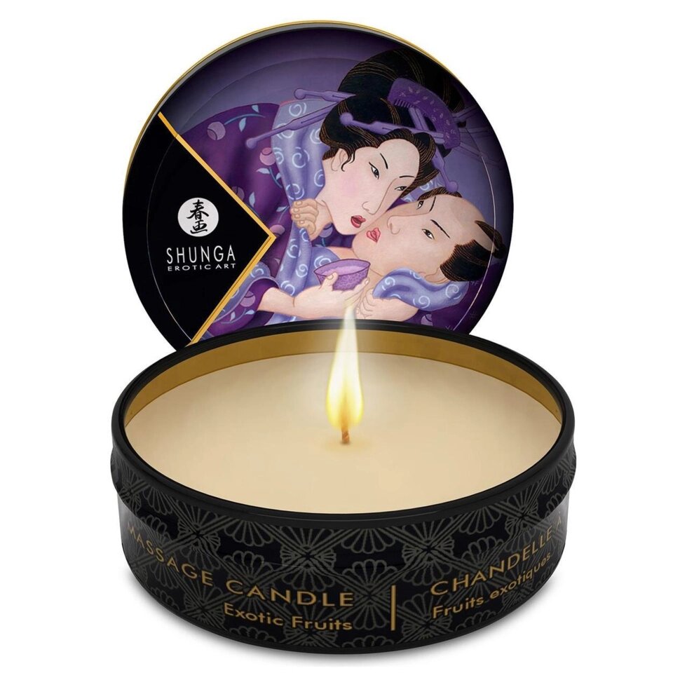 Масажна свічка Shunga MINI MASSAGE CANDLE - Exotic Fruits від компанії Інтернет магазин Персик - фото 1