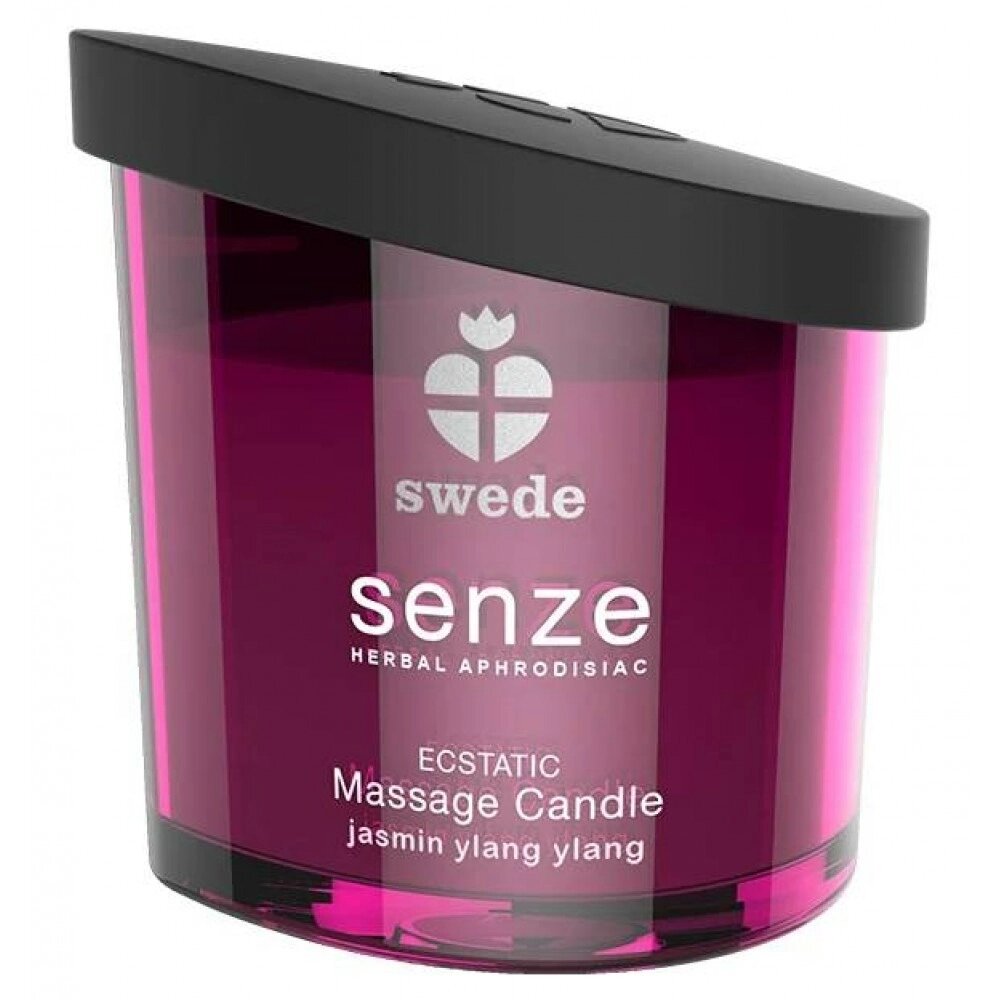 Масажна свічка Swede Senze, з ароматом жасмину та іланг-ілангу, 150 мл від компанії Інтернет магазин Персик - фото 1