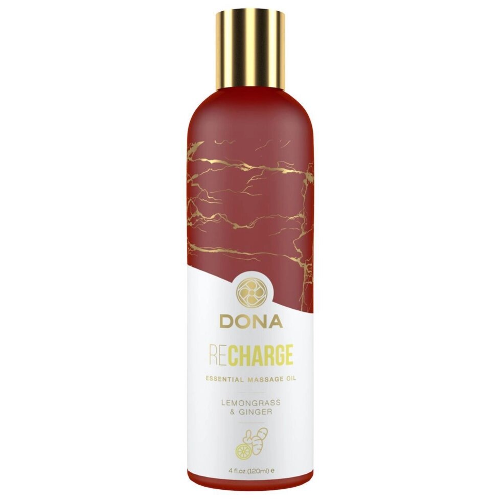 Масажне масло DONA Recharge - Lemongrass & Ginger Essential Massage Oil від компанії Інтернет магазин Персик - фото 1
