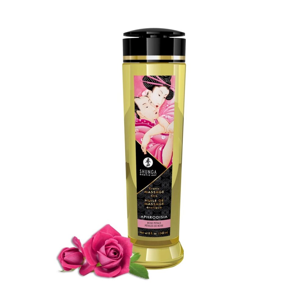 Масажне масло Shunga Aphrodisia - Roses (240 мл) Шунга Роза від компанії Інтернет магазин Персик - фото 1