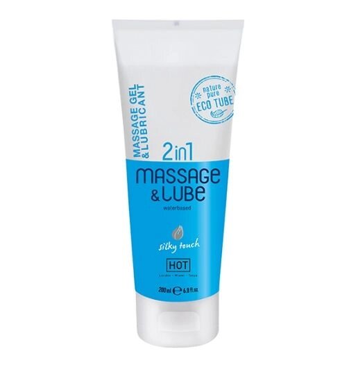 Масажний гель і лубрикант HOT Massage- & Glide Gel 2in1 Silky touch 200 ml від компанії Інтернет магазин Персик - фото 1