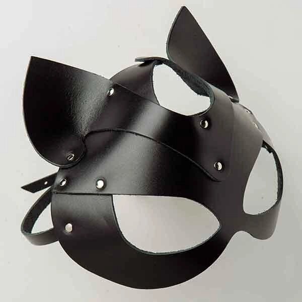 Маска Кішка Leather, Black від компанії Інтернет магазин Персик - фото 1