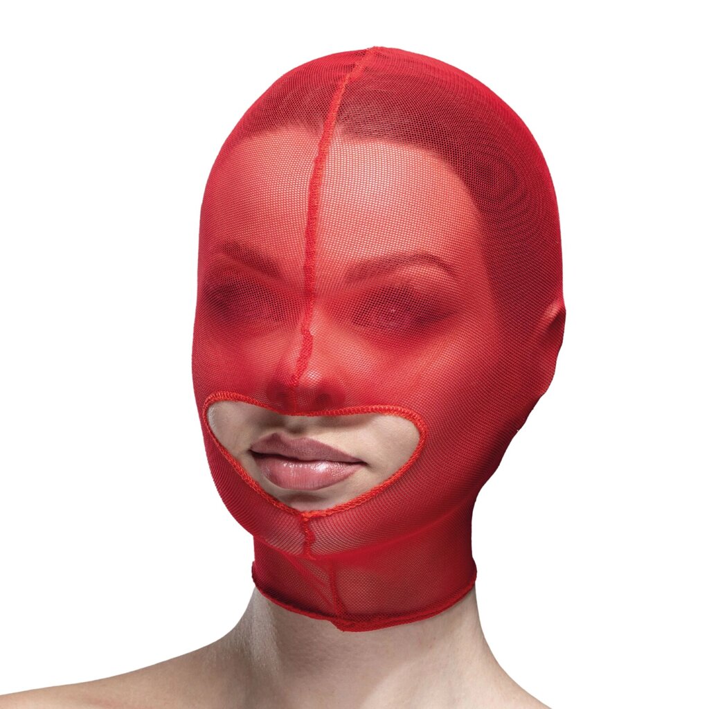 Маска сітка з відкритим ротом Feral Feelings - Hood Mask Red від компанії Інтернет магазин Персик - фото 1
