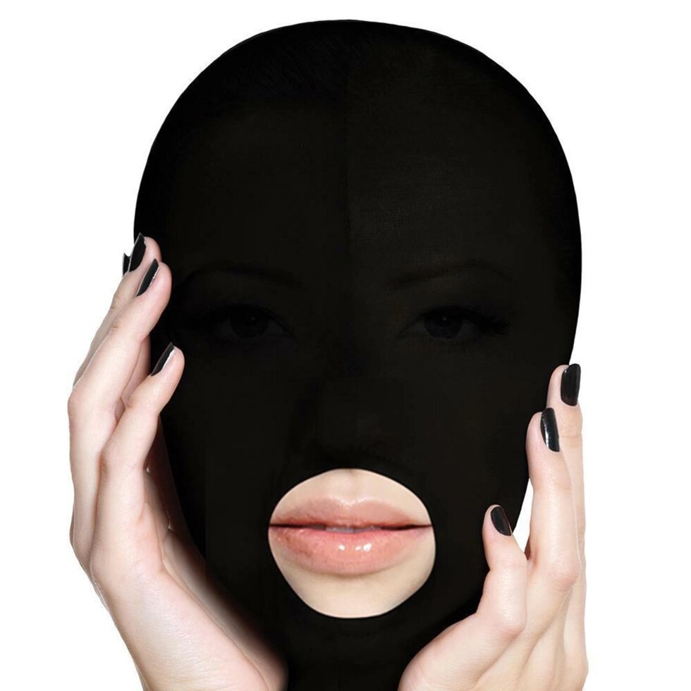 Маска з слотом для рота чорна маска підриву темно-чорного від компанії Інтернет магазин Персик - фото 1