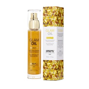 Масло для тіла з блиском EXSENS Glam Oil 50мл, з маслом мигдалю, без парабенів і феноксіетанолу