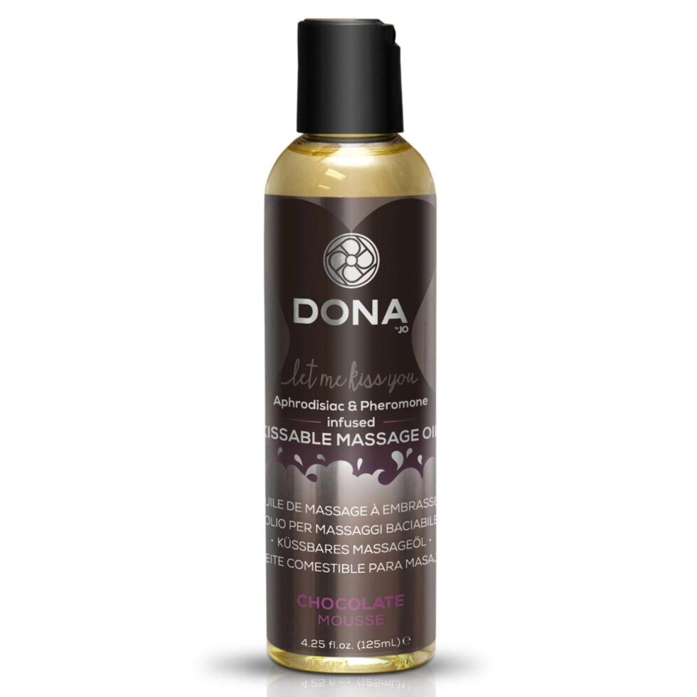 Массажное масло DONA Kissable Massage Oil Chocolate Mousse 110 мл від компанії Інтернет магазин Персик - фото 1