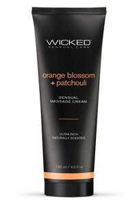 Масажний крем wicked sensual 120 мл з ароматом апельсинової квітки та почули