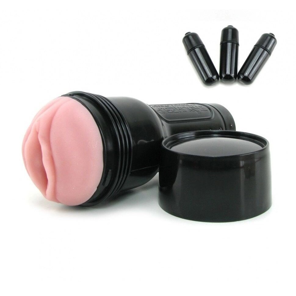 Мастурбатор у колбі з трьома вібропулями Fleshlight Vibro Pink Lady Touch від компанії Інтернет магазин Персик - фото 1