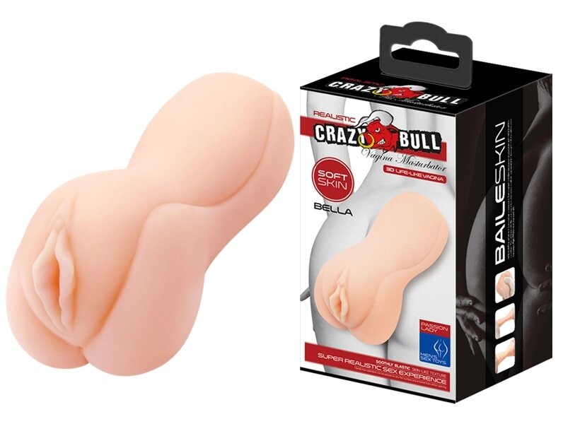 Masturbator-vagina Crazy Bull-Bella реалістичний мастурбатор, BM-009187-1 від компанії Інтернет магазин Персик - фото 1