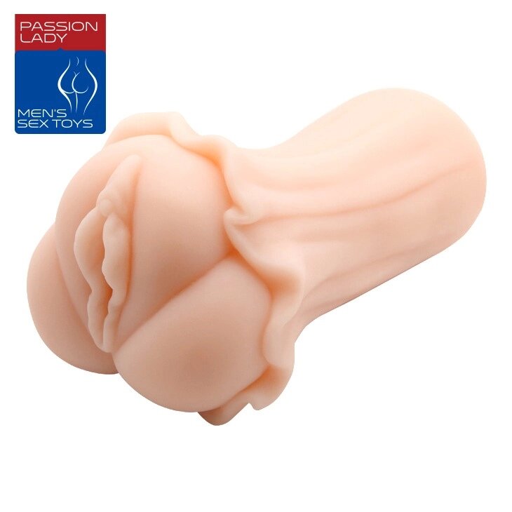 Мастурбатор вагина реалістичний Crazy Bull бежевий, 15 х 8 см від компанії Інтернет магазин Персик - фото 1