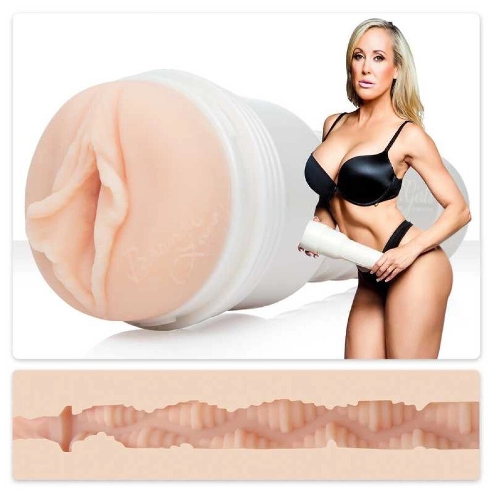 Мастурбатор вагина в колбі, кібершкіра FleshLight Brandi Love, бежевий від компанії Інтернет магазин Персик - фото 1