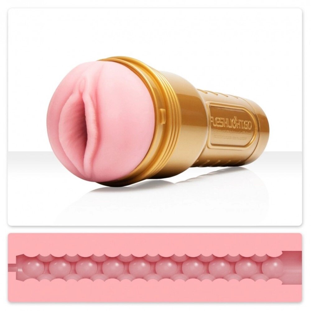 Мастурбатор вагина в колбі, кібершкіра Fleshlight Go Pink Lady STU, бежевий від компанії Інтернет магазин Персик - фото 1