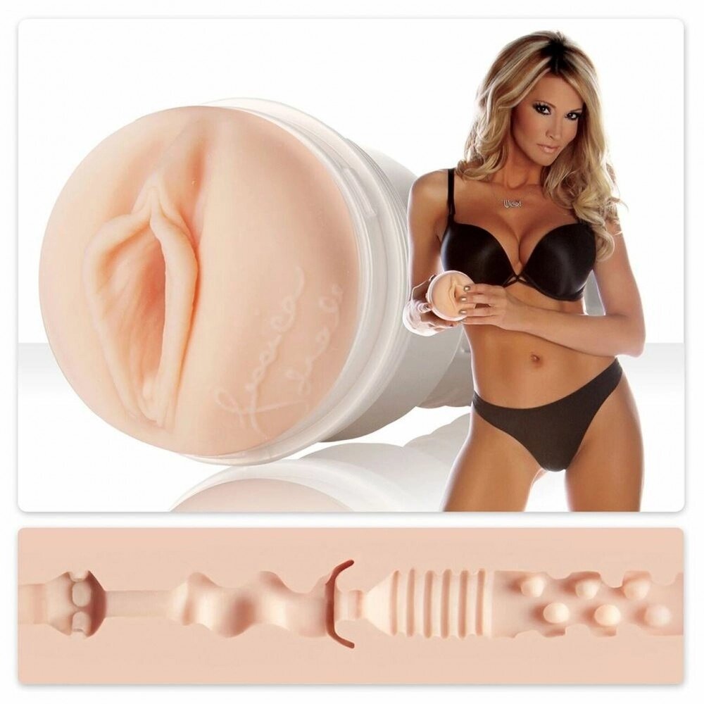 Мастурбатор вагина в колбі, кібершкіра Fleshlight Jessica Drake, бежевий від компанії Інтернет магазин Персик - фото 1