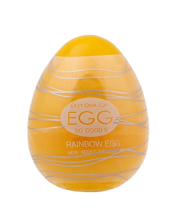 Мастурбатор яйце SKN Rainbow Yellow, SKN-REG01 від компанії Інтернет магазин Персик - фото 1