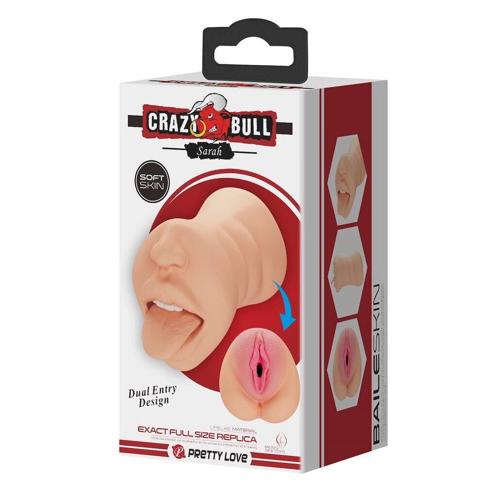 Мастурбатор з двома входами Crazy Bull - Sarah soft skin, BM-009240N від компанії Інтернет магазин Персик - фото 1