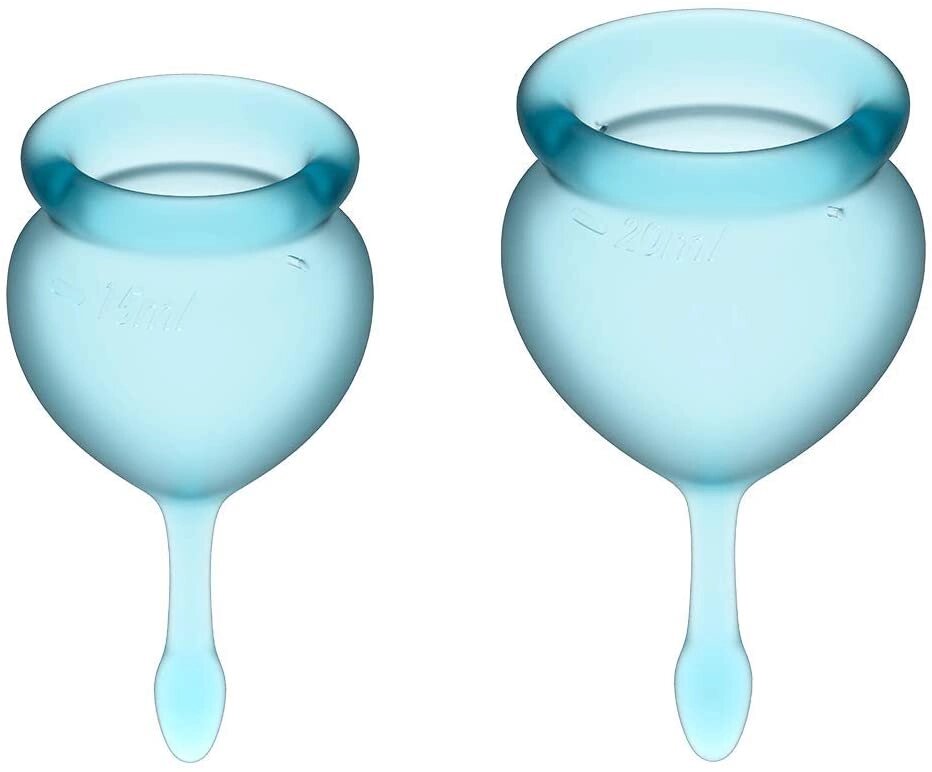 Menstrual Bowls Ratosyer відчувати себе хорошим менструальним скляним світлом синього кольору від компанії Інтернет магазин Персик - фото 1