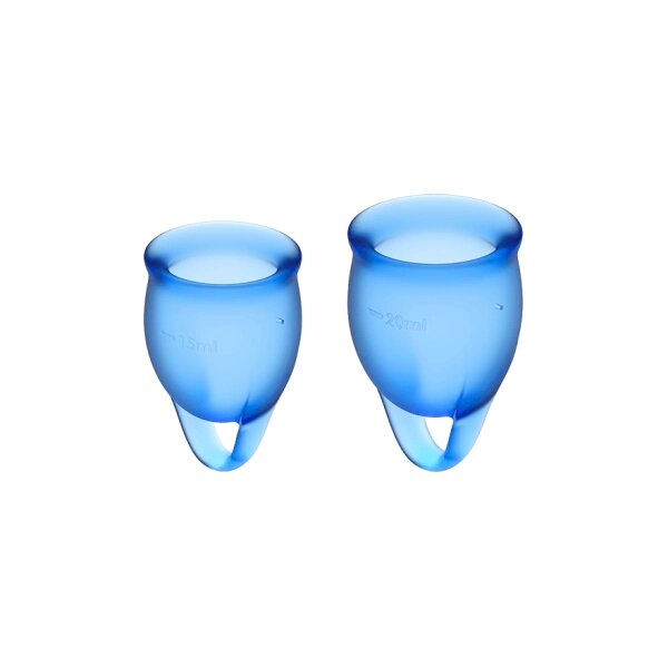 Менструальні чаші Satisfyer Feel Confident DARK BLUE від компанії Інтернет магазин Персик - фото 1