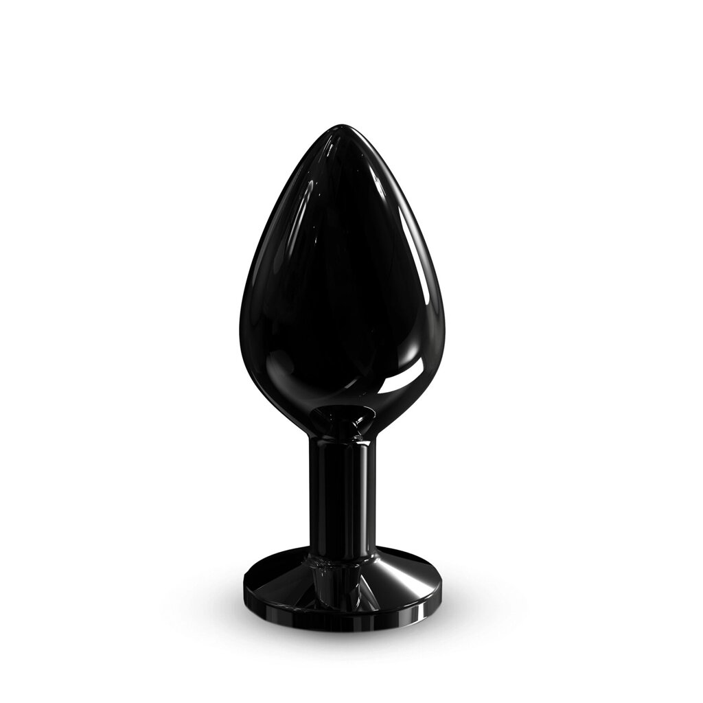 Металева анальна пробка з прикрасою у вигляді кристала Dorcel - Diamond Plug BLACK M від компанії Інтернет магазин Персик - фото 1