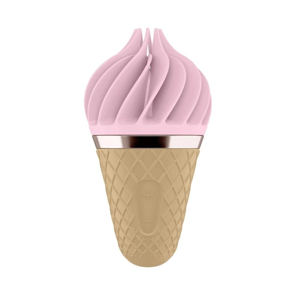 Мороженка спиннатор Satisfyer Lay-On - Sweet Temptation Pink/Brown від компанії Інтернет магазин Персик - фото 1