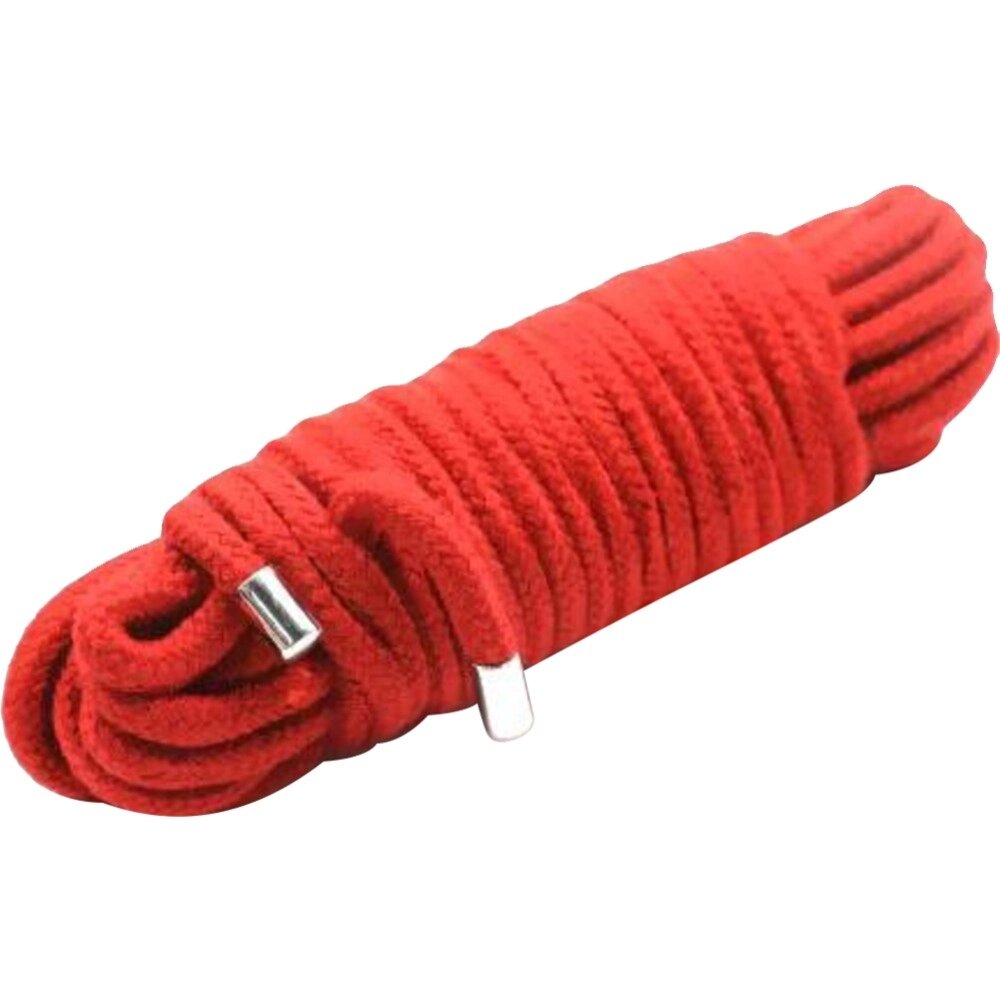 Мотузка для зв'язування 10 метрів, наконечники метал, червона від компанії Інтернет магазин Персик - фото 1