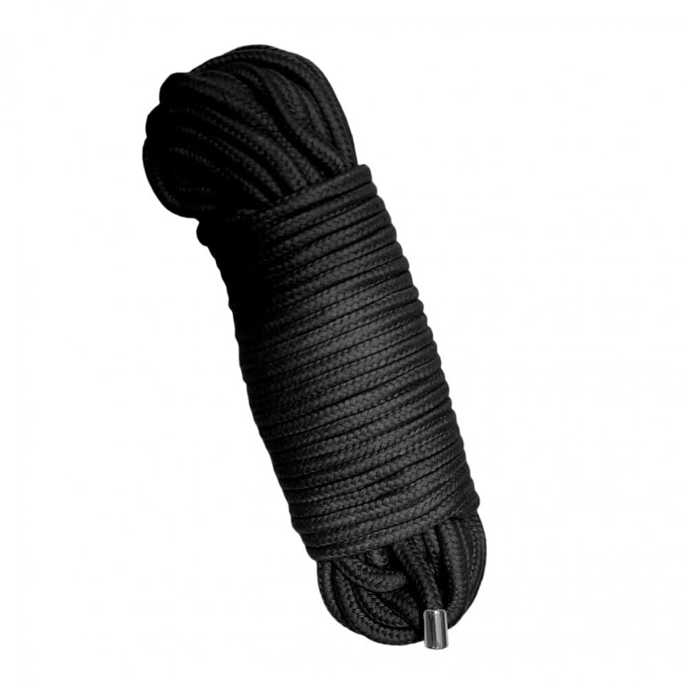 Мотузка для зв'язування 20 метрів, наконечники метал, чорна від компанії Інтернет магазин Персик - фото 1