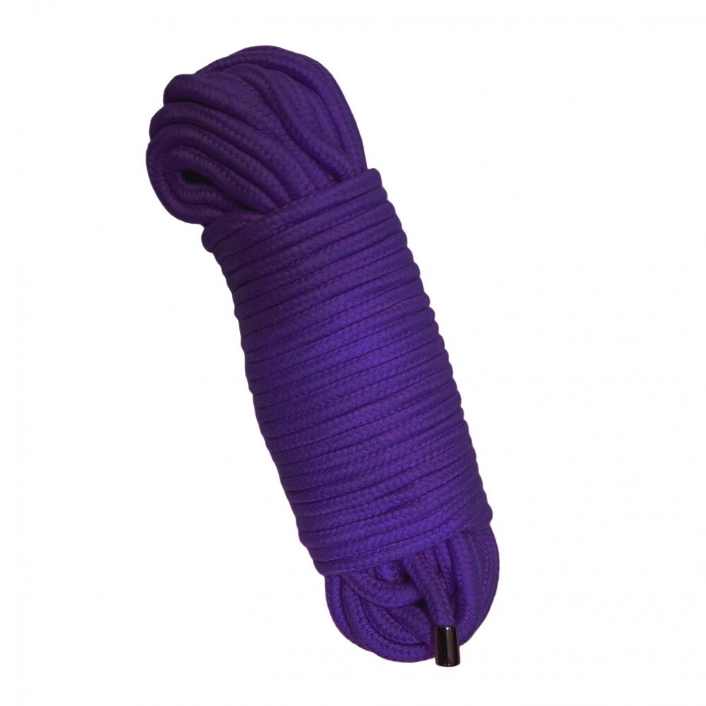 Мотузка для зв'язування 20 метрів, наконечники метал, фіолетова від компанії Інтернет магазин Персик - фото 1