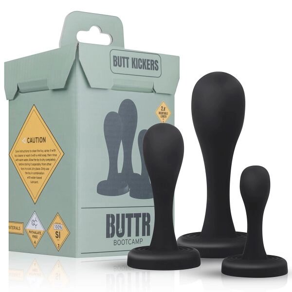 Набір анальних пробок BUTTR Butt Kickers Butt Plug Training Set від компанії Інтернет магазин Персик - фото 1
