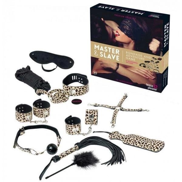 Набір БДСМ 10 предметів Master & Slave, Leopard від компанії Інтернет магазин Персик - фото 1