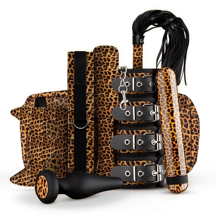 Набір BDSM від 8 предметів Panthra, Leopard від компанії Інтернет магазин Персик - фото 1