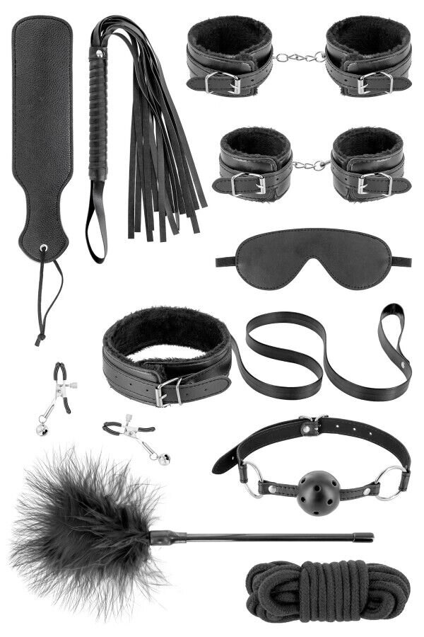 Набір для BDSM Fetish Tentation SM Bondage Box in vegan leather 10pcs від компанії Інтернет магазин Персик - фото 1